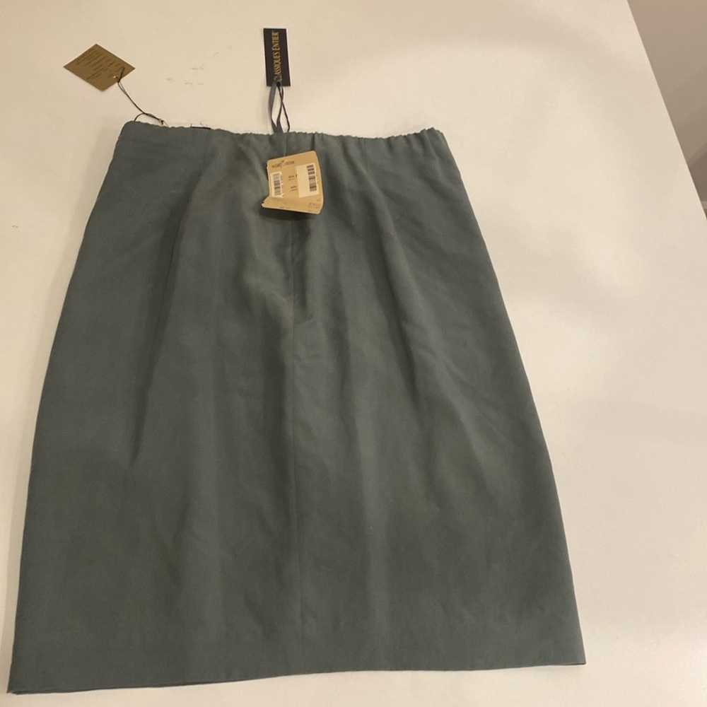 NWT: Classiques Entier silk skirt, size 12, color: celedon